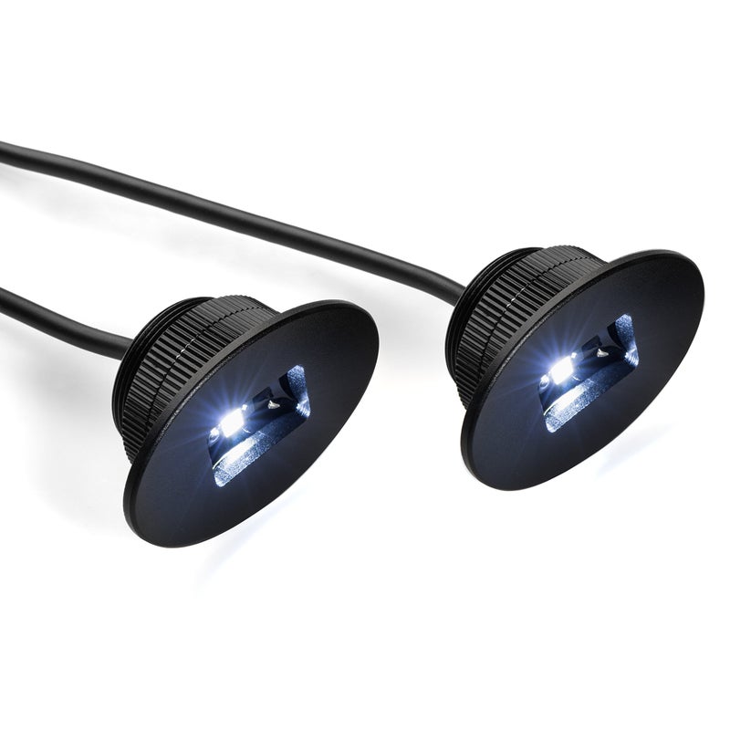 Oznium مجموعة أوزنيوم من 2 أضواء LED بحرية بيضاء ساطعة لمؤخرة القارب، بحيرة، نهر، قوارب، كاياك، محيط، إبحار، صيد، قارب بونتون. - Image 1